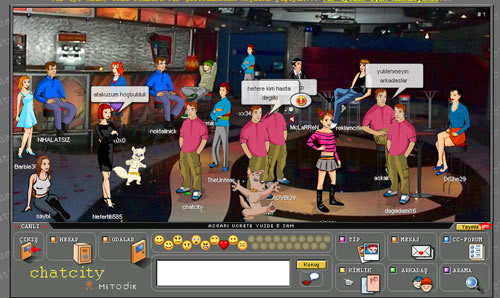 ChatCity, chat, sohbet, (3D  Chat, 3 Boyutlu  Sohbet, Kameral Sohbet), Tavla, Okey
